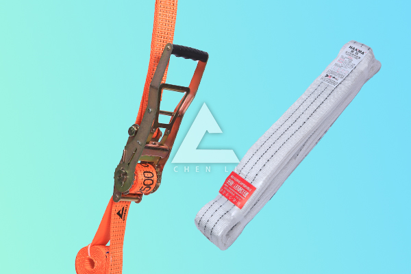 拴緊器、白色吊裝帶